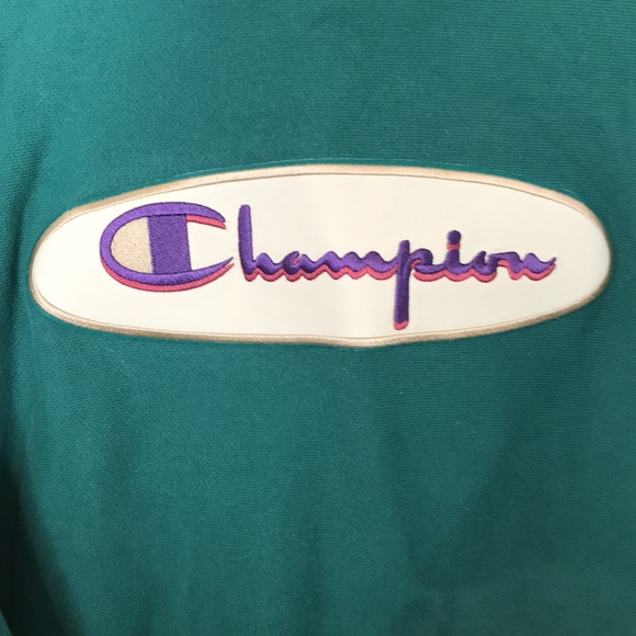 CHAMPION SWEATSHIRT SIZE S/P EMERALD GREEN GREAT CONDITION! - Picture 3 of 9